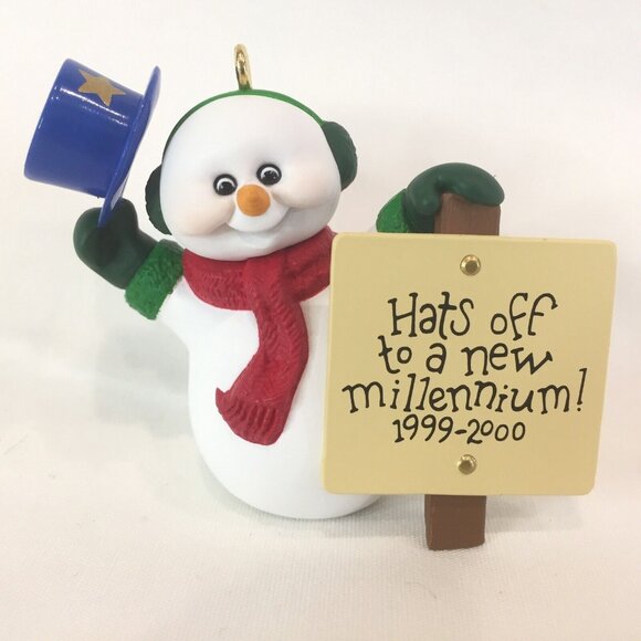 Hallmark Keepsake Millennium Christmas ornament Millennium Snowman dated 1999 - Picture 2 of 8